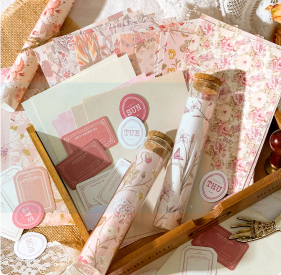 Mr. Paper Vintage Plants DIY Notebook 6 Style Multi-purpose Background Paper Korean Room Decoration Stationery