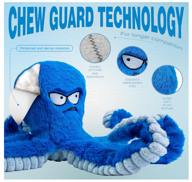 Tough Dog Toys, Stuffed Chew Large Dog Toys