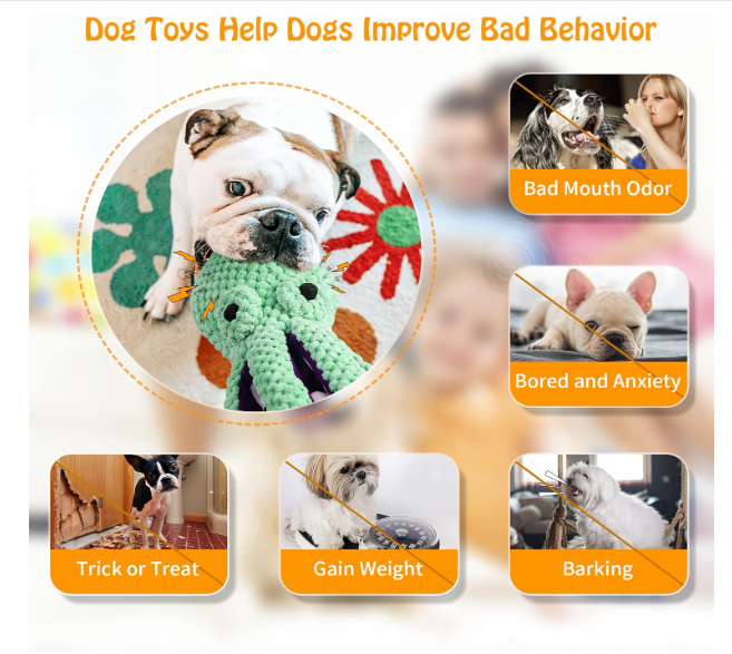 Stuffed Dog Toys for Large Dogs, Cute Plush Dog Toys for Small/Medium/Large Pets to Play