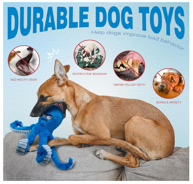 Tough Dog Toys, Stuffed Chew Large Dog Toys