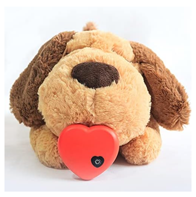 Anxiety Relief Puppy Toy with Heartbeat Dog Calming Behavioral Training Toy