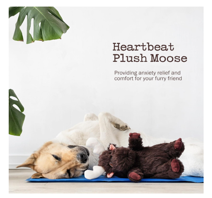 Heart Beat Dog Toy for Puppy - Soft Plush Stuffed Animal Dog Pal