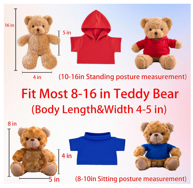 ersonalized Teddy Bear Clothes with Photo Name