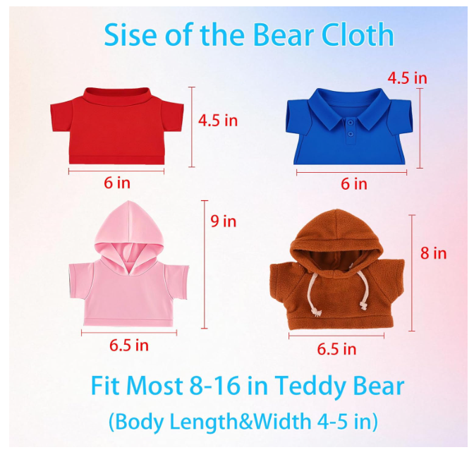 ersonalized Teddy Bear Clothes with Photo Name