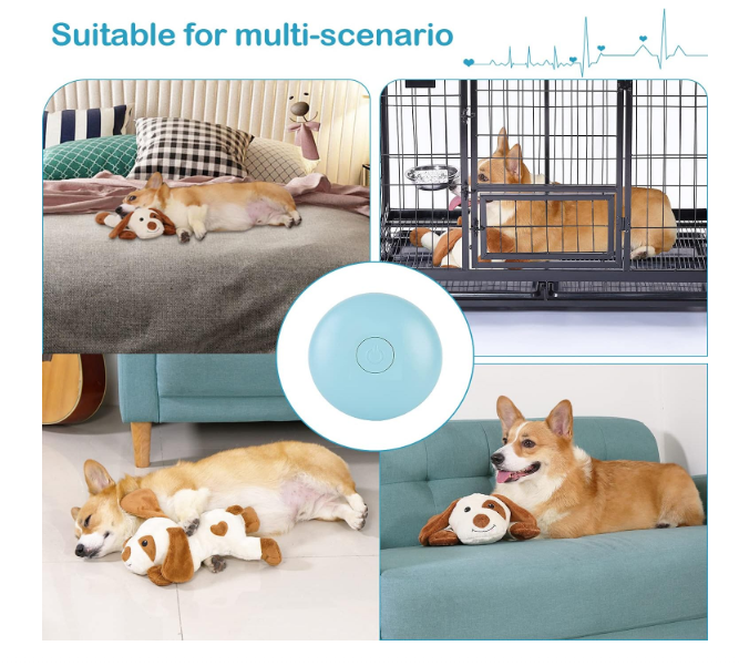 Heartbeat Puppy Toy - Comfort Cuddler Pillow, Dog Anxiety Relief Calming Aid
