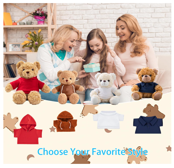 ersonalized Teddy Bear Clothes with Photo Name