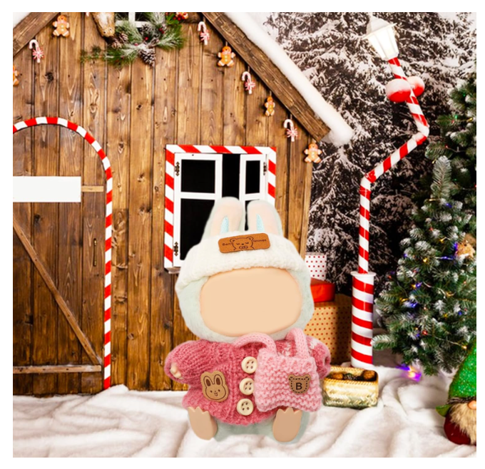 3pcs Clothes Outfit for 17cm Dolls, Adorable Pink White Doll
